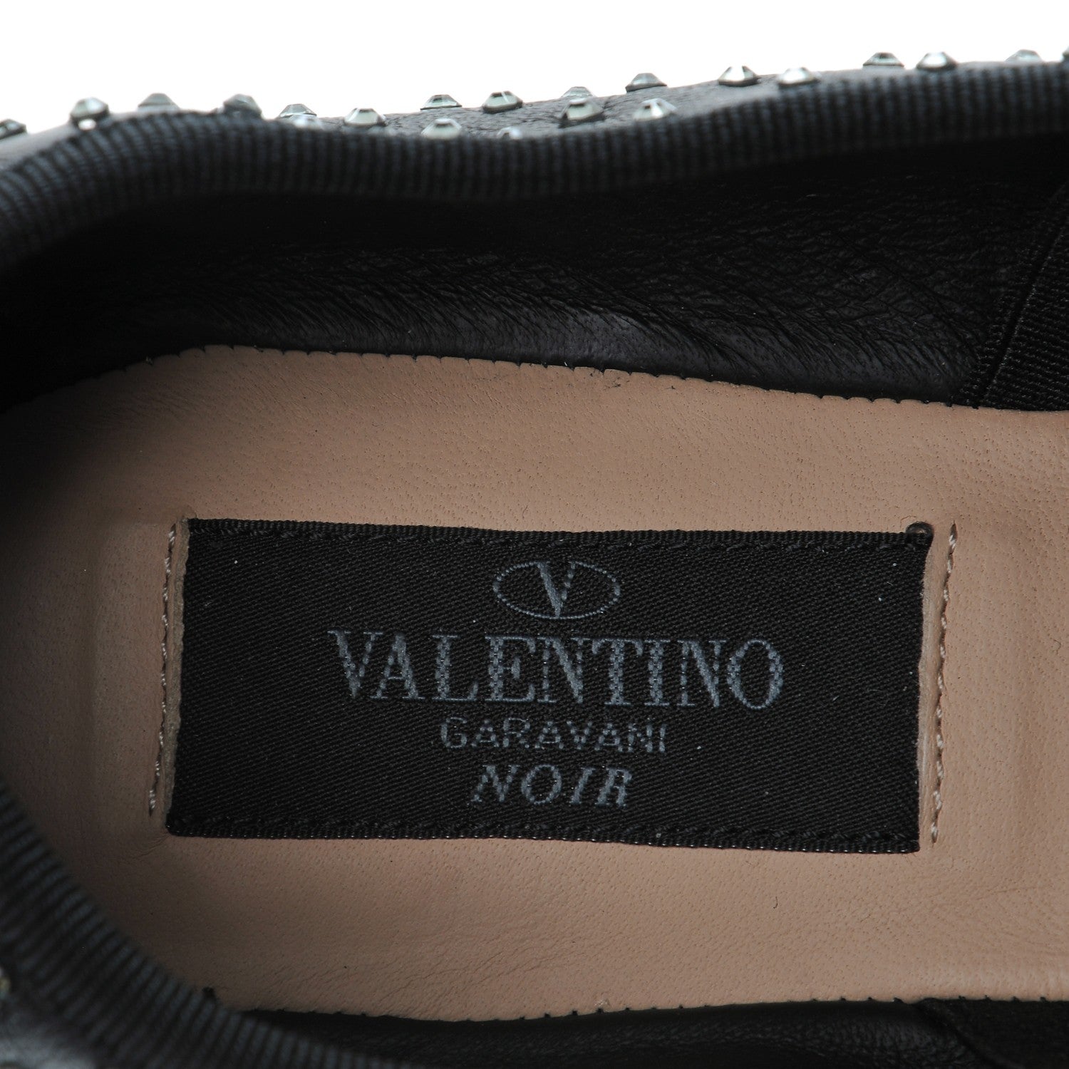 Valentino Garavani Nappa Crystal Studded Ballerina Flats 38 Black 7 of 8