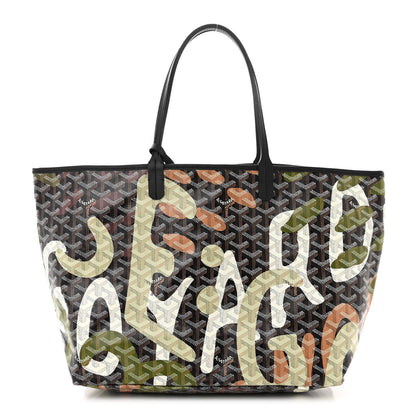 Goyard Goyardine Saint Louis Lettres Camouflage PM Black Green 1 of 11
