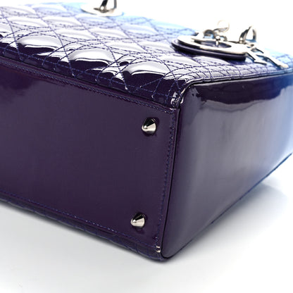 Christian Dior Patent Cannage Gradient Medium Lady Dior Purple Blue 7 of 9