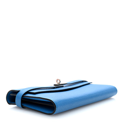 Hermes Chevre Mysore Kelly Longue Wallet Bleu Zanzibar 4 of 8