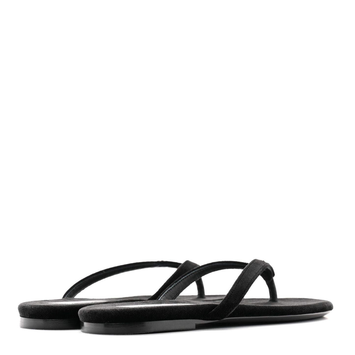 Velvet Crystal CC Thong Sandals 36.5 Black