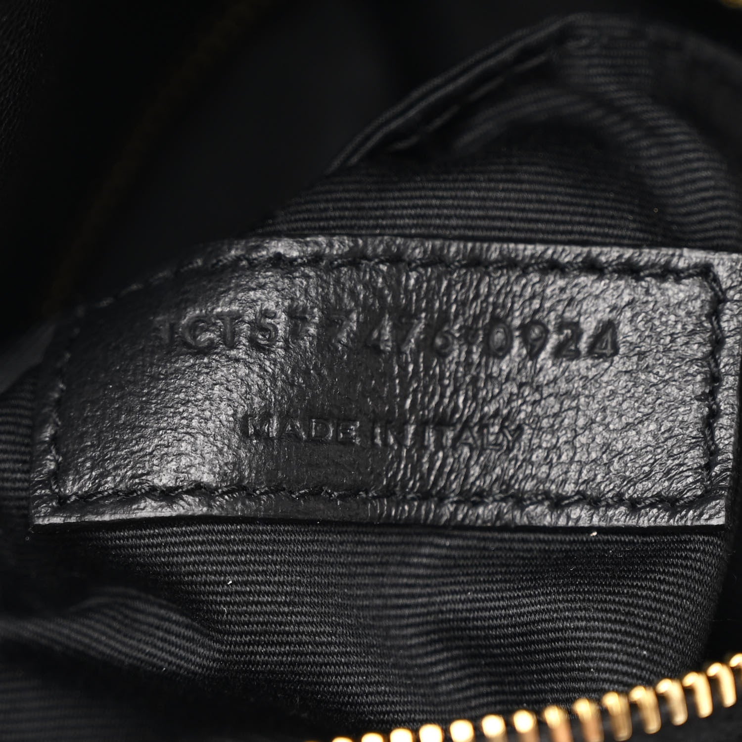 Saint Laurent Lambskin Quilted Small Loulou Puffer Monogram Chain Satchel Black 7 of 12