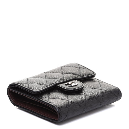 Chanel Caviar Quilted Compact Flap Wallet Black 4 of 10