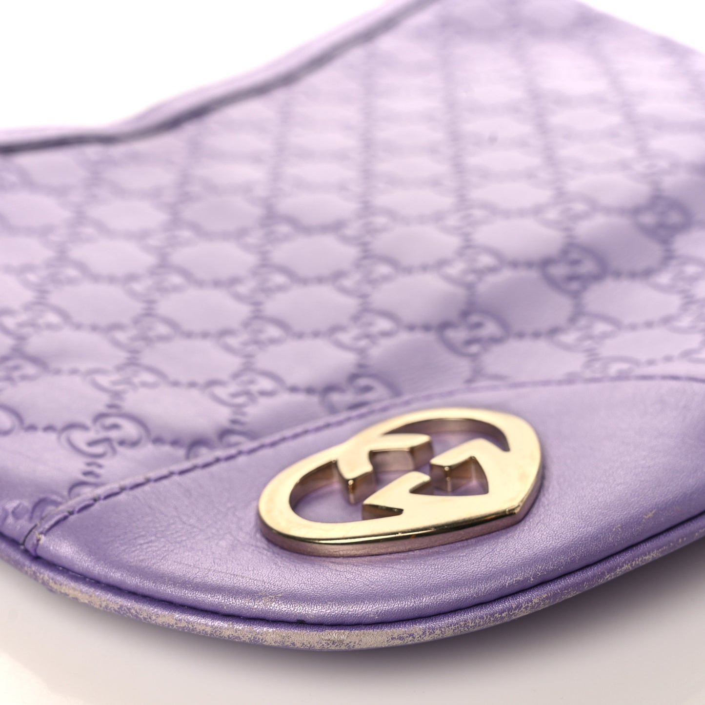 Metallic Soft Guccissima Small Lovely Heart Messenger Senanque