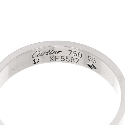 Cartier 18K White Gold 3.5mm LOVE Wedding Band Ring 55 7.25 4 of 5