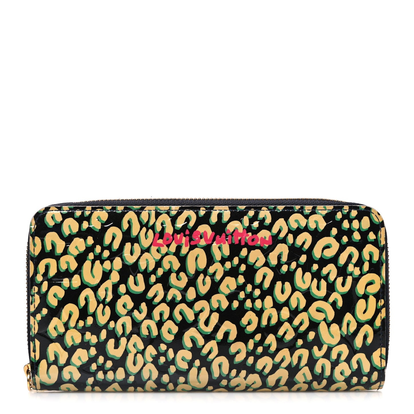 Vernis Leopard Zippy Wallet Blue Infini
