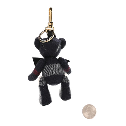 Burberry Cashmere Check Thomas Bear Keychain Charm Navy 2 of 4