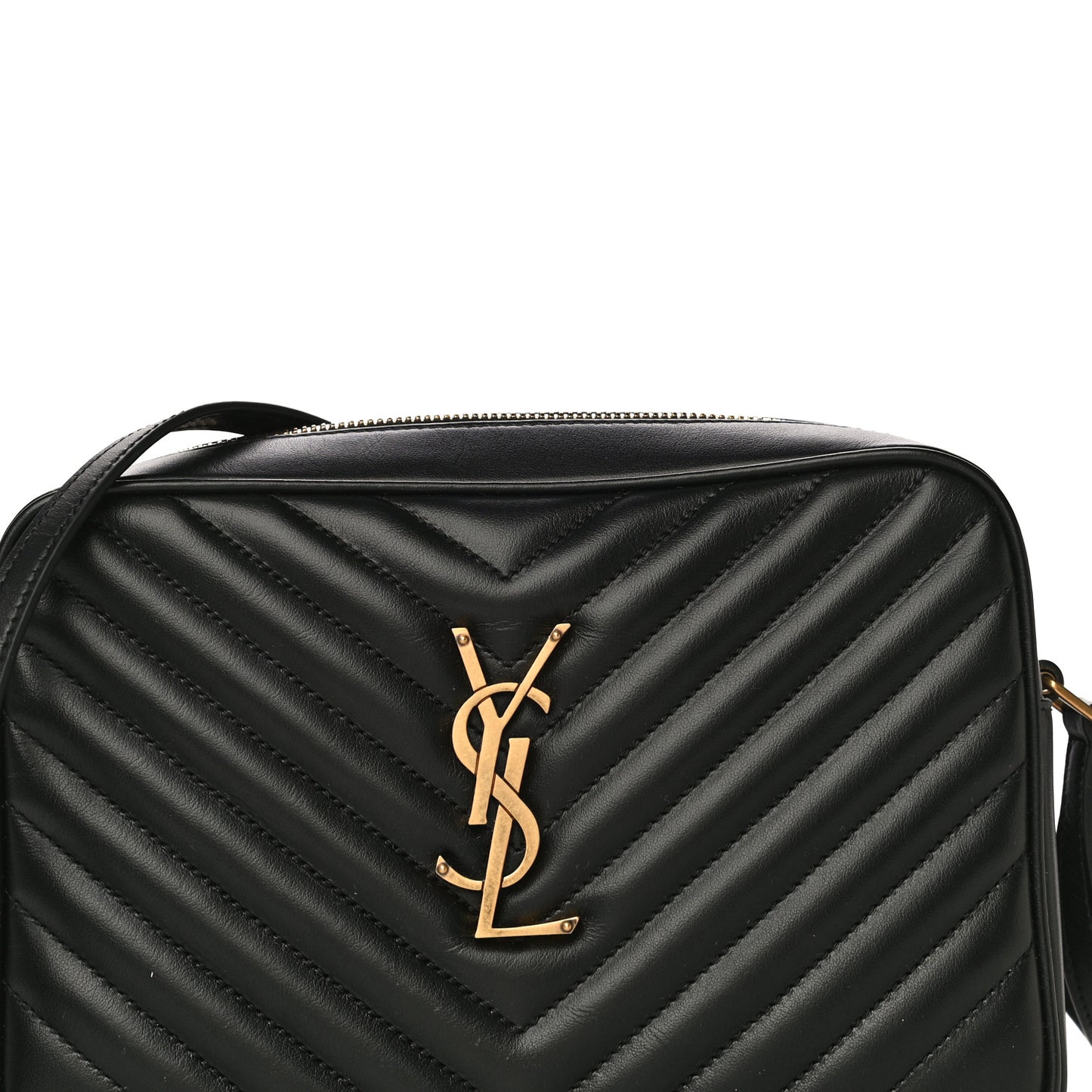Calfskin Matelasse Monogram Lou Camera Bag Black