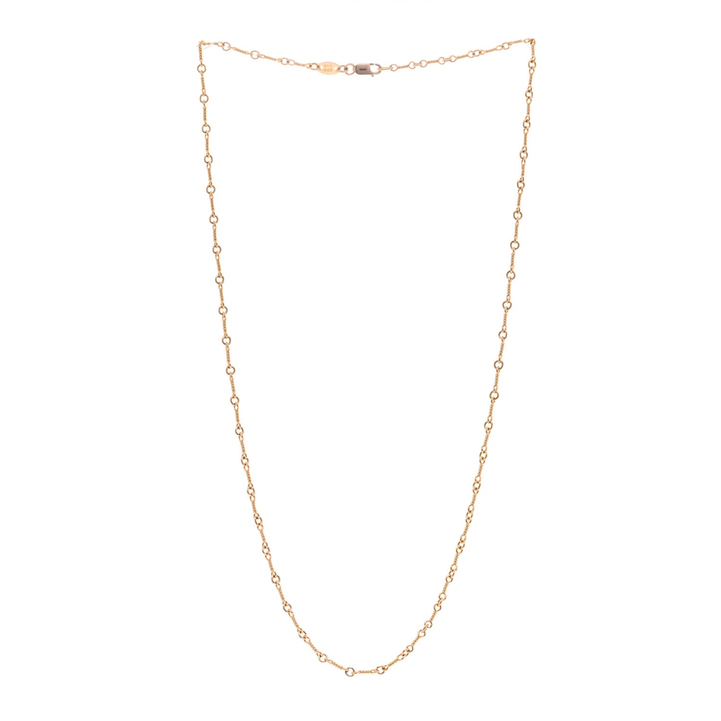 22K Yellow Gold Twist Chain Necklace