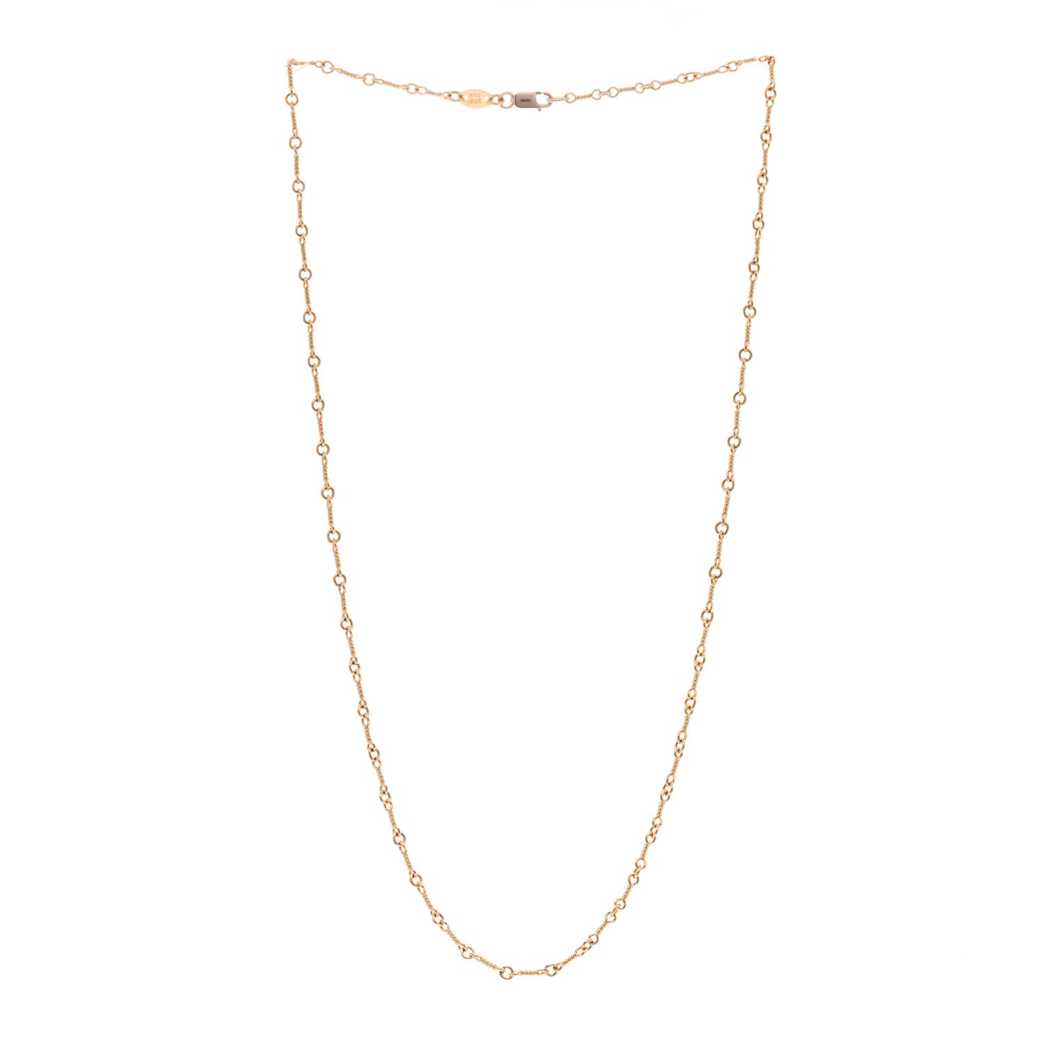Chrome Hearts 22K Yellow Gold Twist Chain Necklace 3 of 4