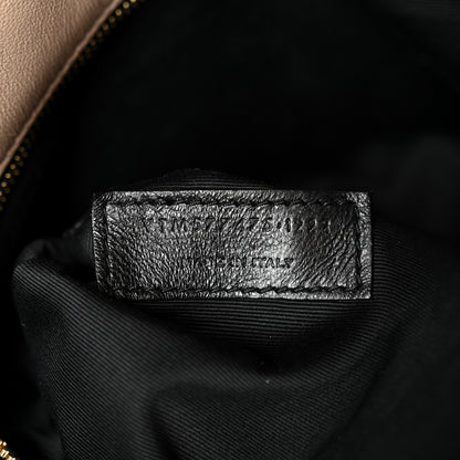 Saint Laurent Lambskin Quilted Medium Loulou Puffer Monogram Chain Satchel Dark Beige 7 of 11