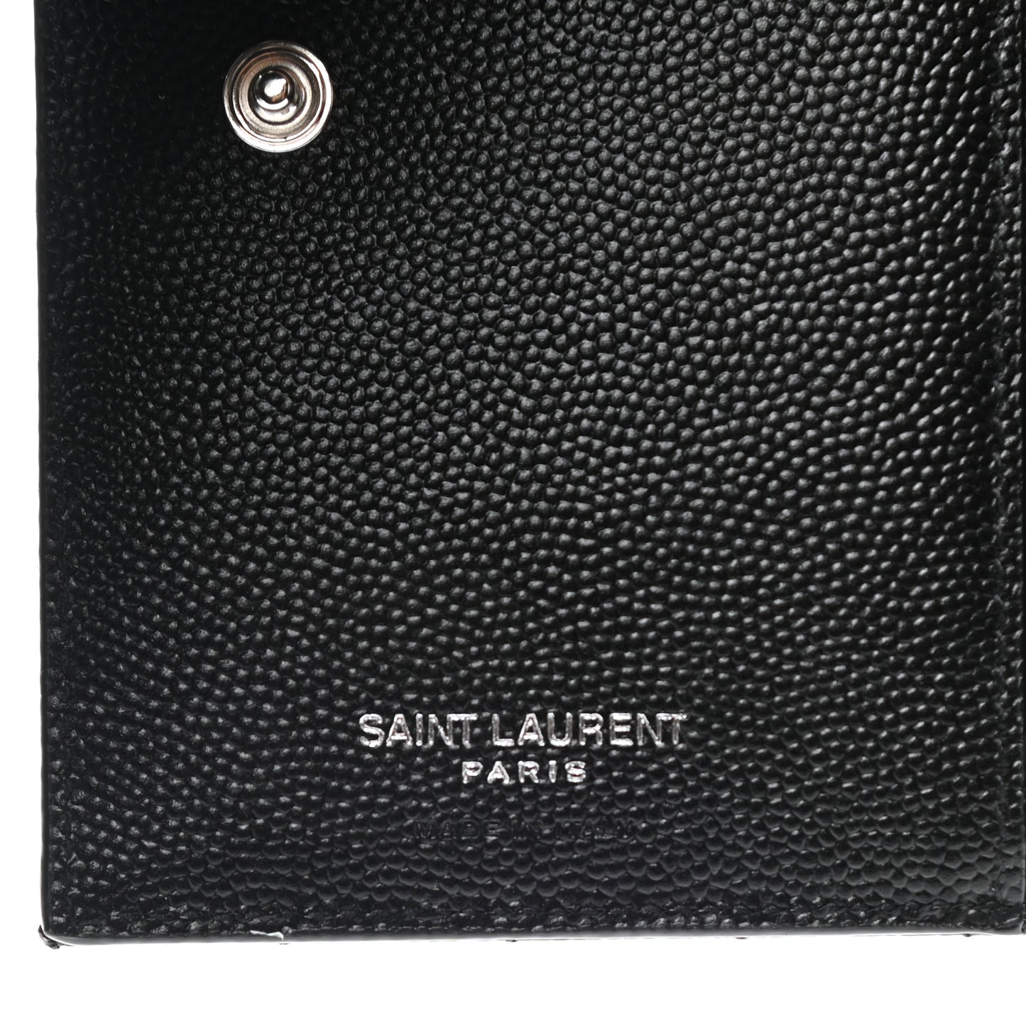 Grain De Poudre Matelasse Chevron Monogram Zipped Two-Part Wallet Black