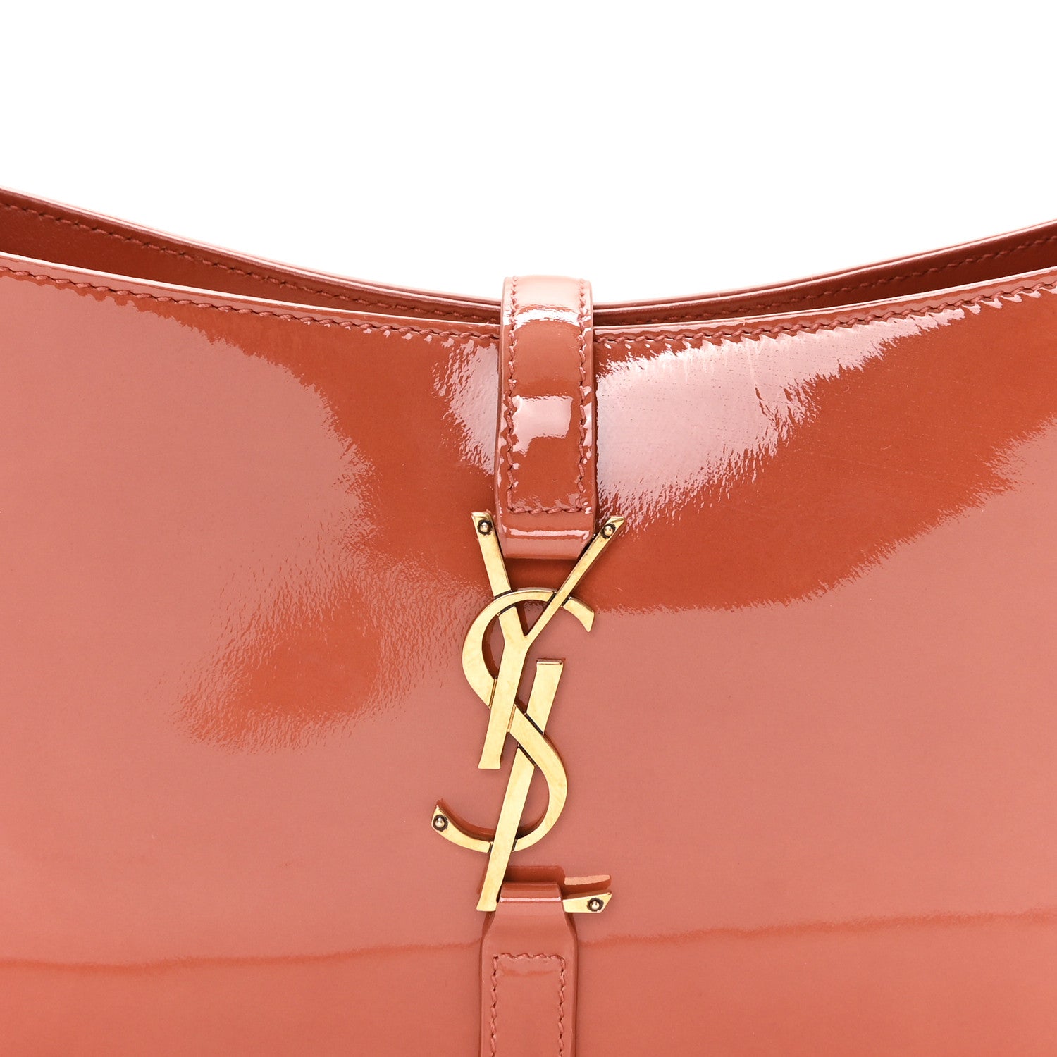 Saint Laurent Patent Le 5 A 7 Hobo Mild Rose 8 of 10