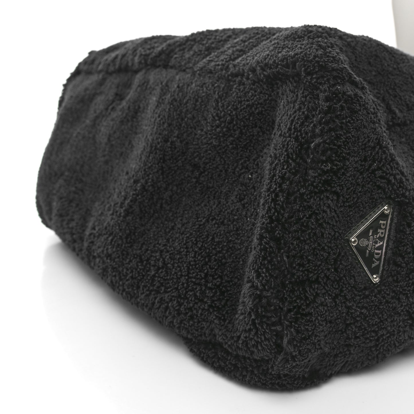 Terry Cloth Tote Bag Black White