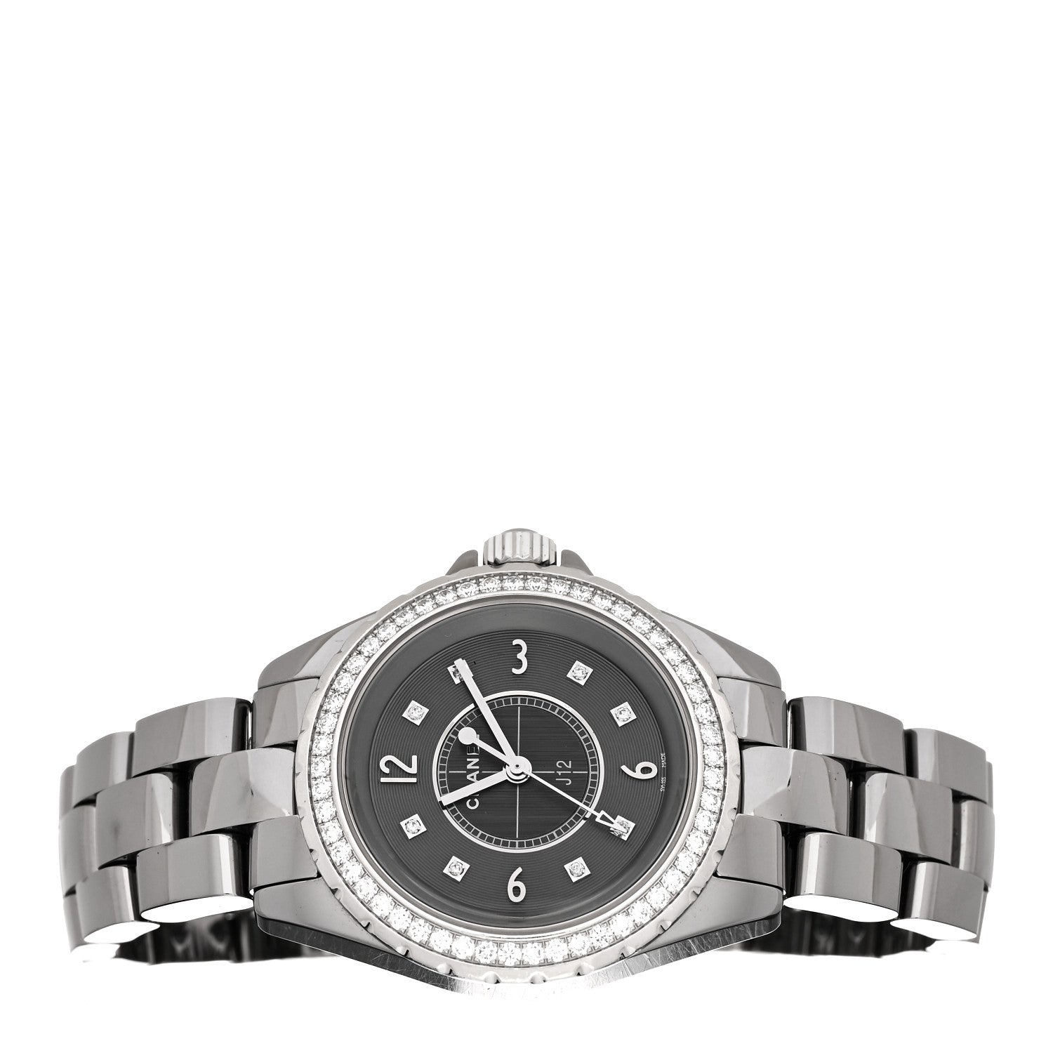 Chanel Titanium Ceramic Diamond Bezel 29mm J12 Quartz Watch 2 of 5