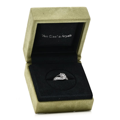 Van Cleef & Arpels Platinum Diamond .70ct Couture Solitaire Ring 48 4.5 7 of 7