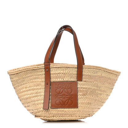 Loewe Raffia Large Basket Tote Bag Natural Tan 1 of 10