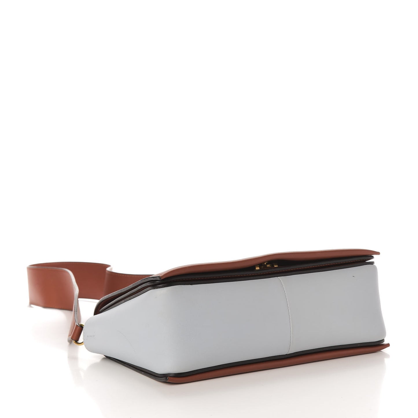 Shiny Smooth Calfskin Medium Frame Shoulder Bag Maple Frost