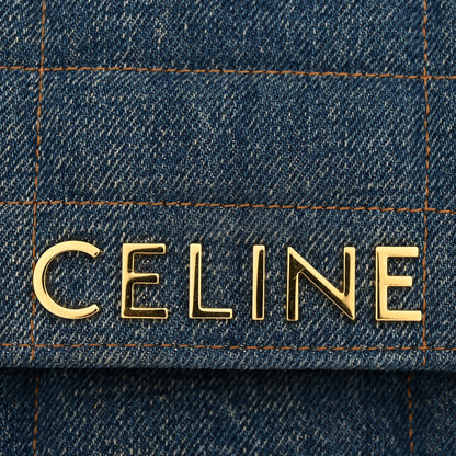 Celine Denim Matelasse Chain Shoulder Bag Blue 13 of 13