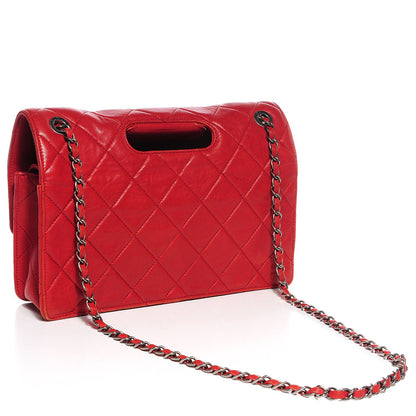 Chanel Washed Lambskin Jumbo Take Away Flap Red 3 of 9