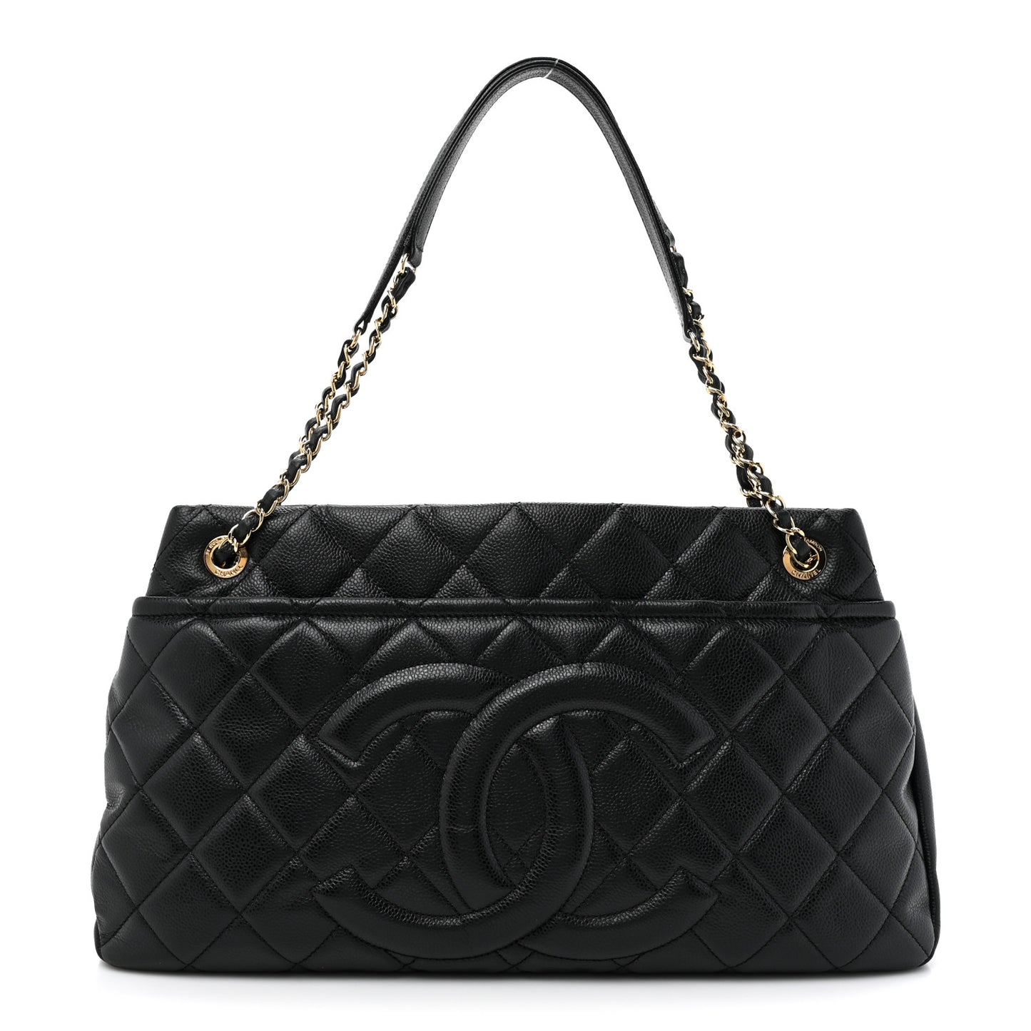 Caviar Quilted Timeless CC Soft Tote Black
