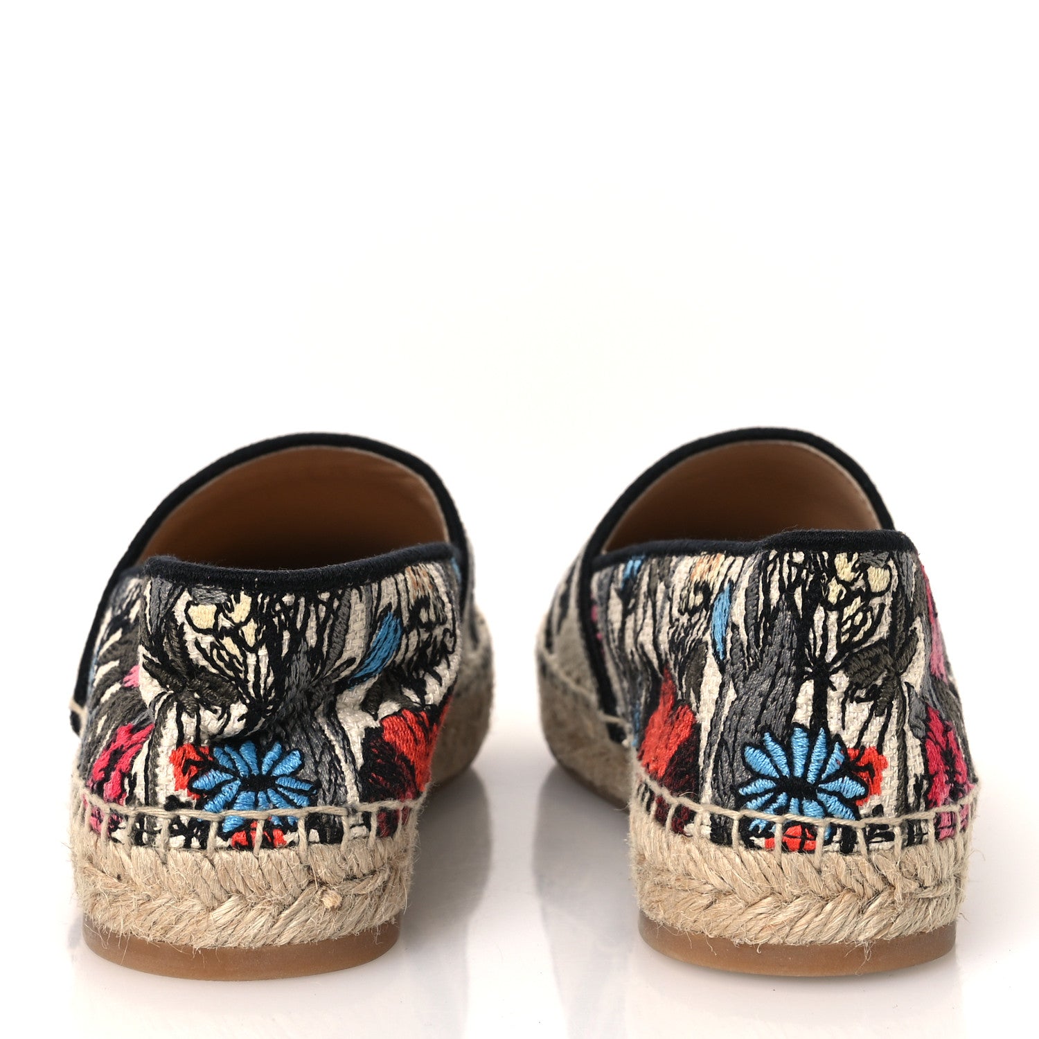 Christian Dior Canvas Mille Fleurs Embroidered Granville Espadrille 36.5 Multicolor 6 of 10