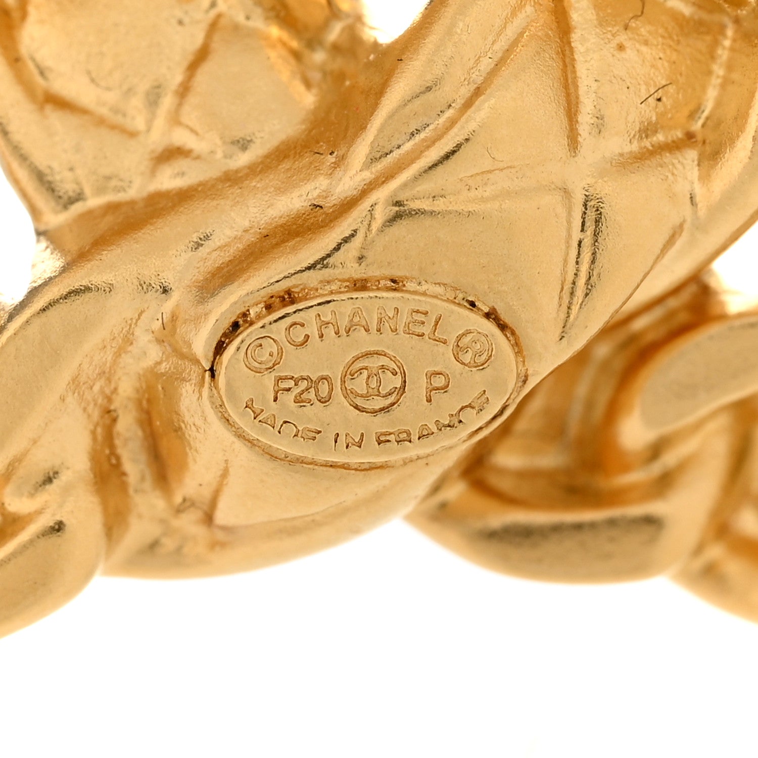 Chanel Quilted CC Brooch Gold 4 of 6