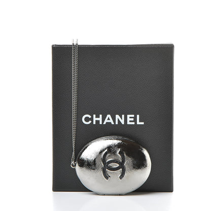 Chanel Ruthenium Locket CC Necklace Silver 8 of 8