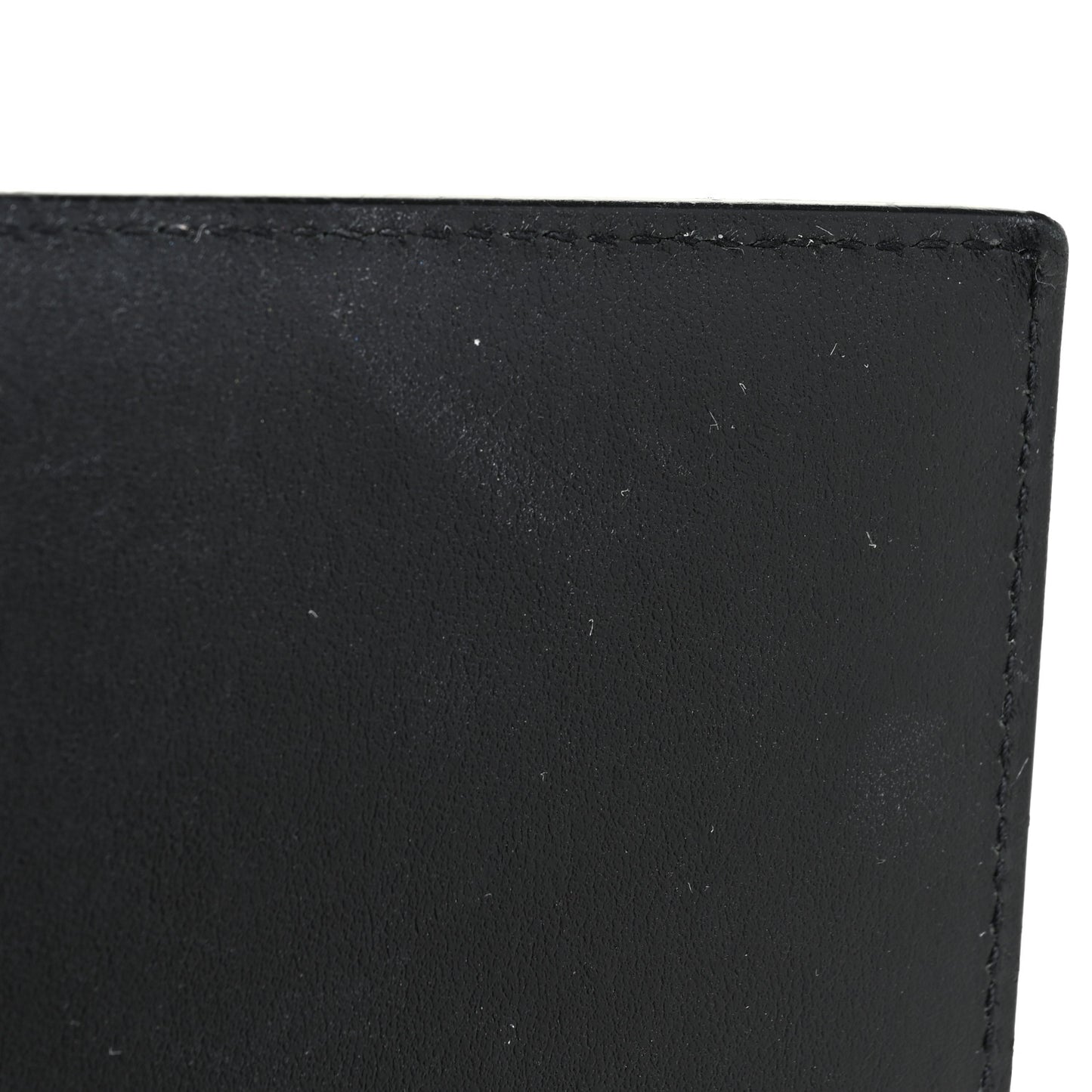 Calfskin Crocodile Embossed Monogram Chain Wallet Black