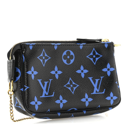 Louis Vuitton Colored Monogram Mini Pochette Accessories Blue Black 3 of 9