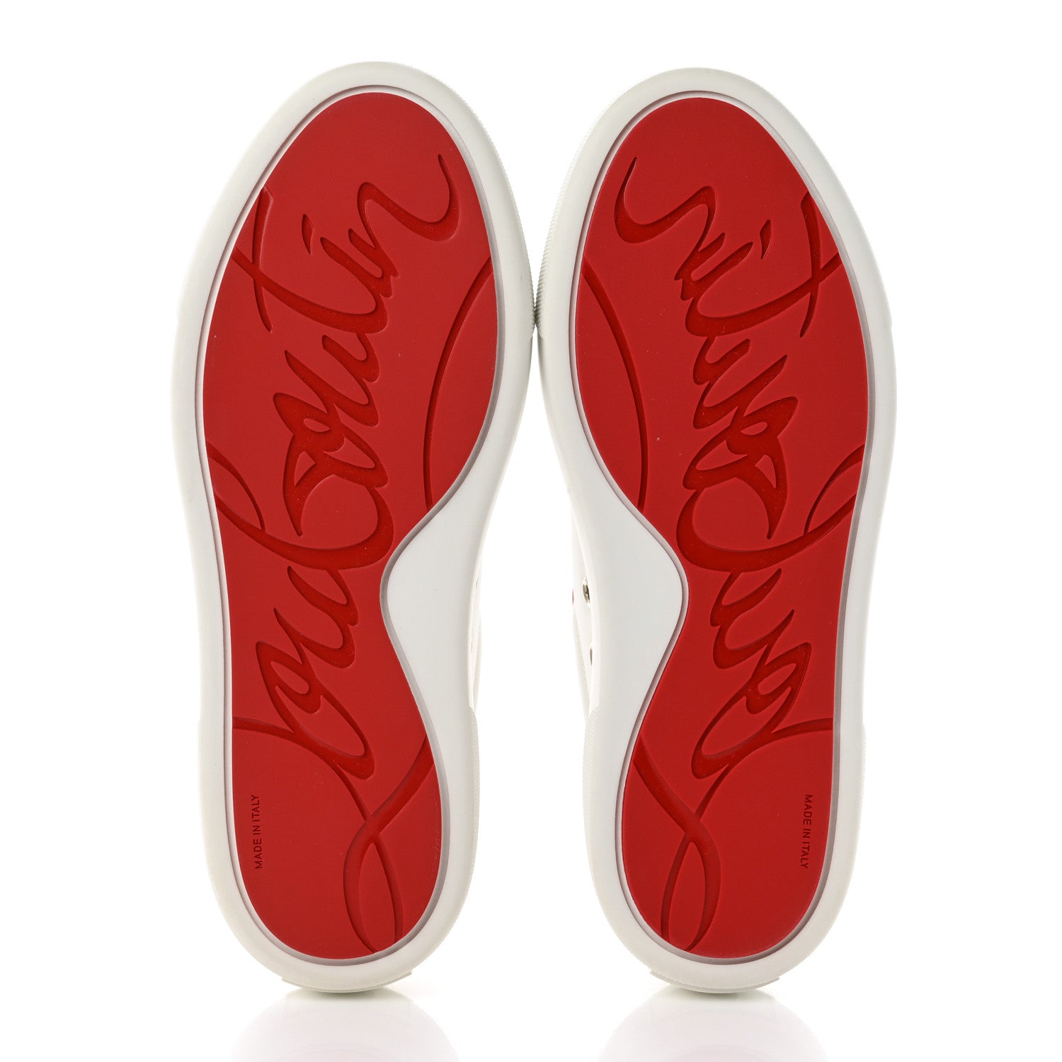 Christian Louboutin Calfskin Patent Vieirissima Flat Sneakers 37.5 White Multicolor 5 of 9
