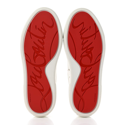 Christian Louboutin Calfskin Patent Vieirissima Flat Sneakers 37.5 White Multicolor 5 of 9