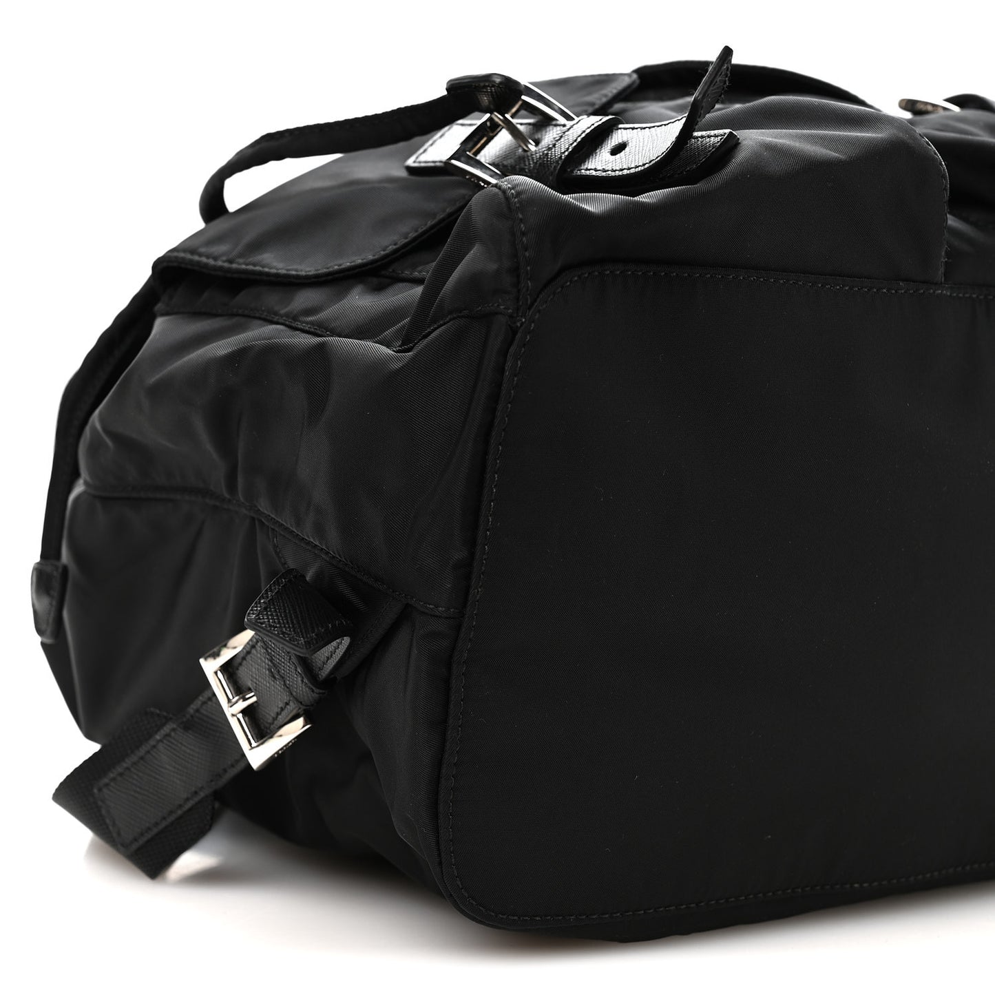 Tessuto Nylon Saffiano Medium Backpack Black