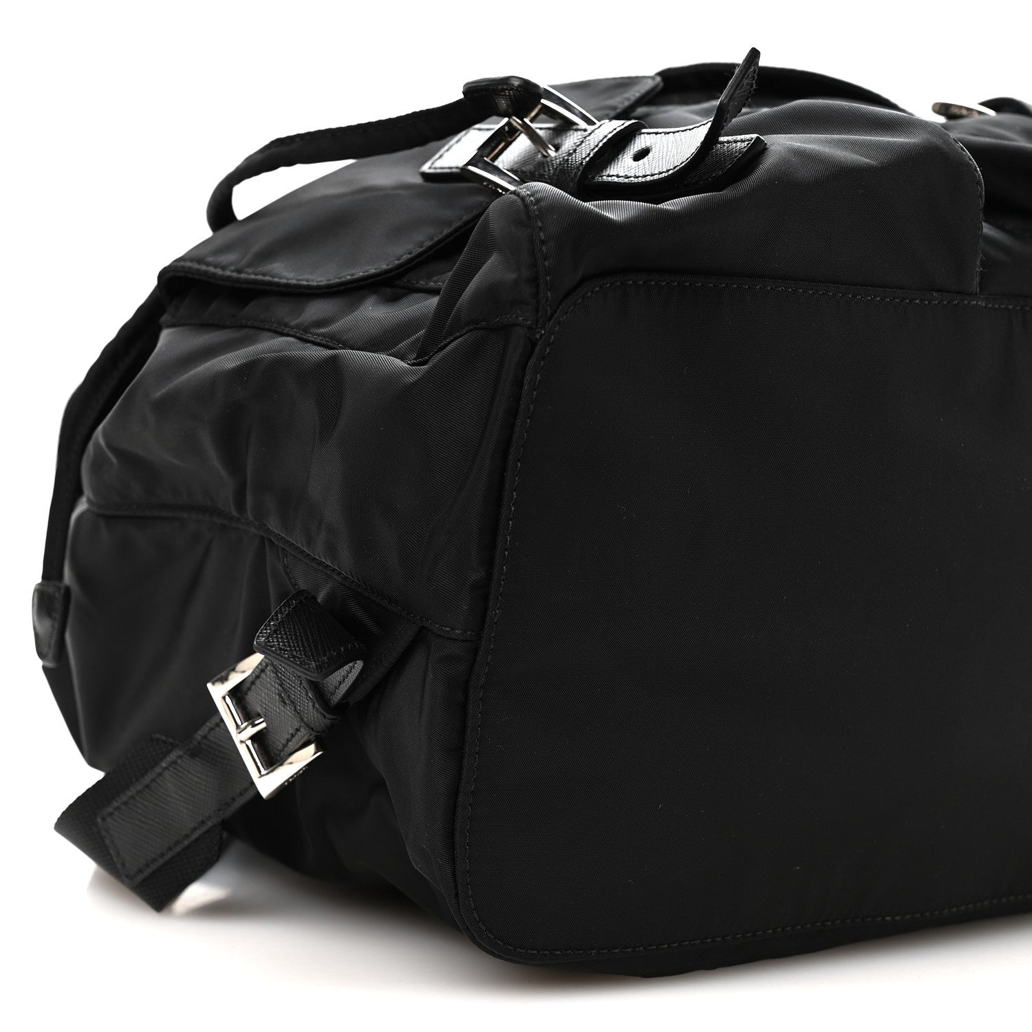 Prada Tessuto Nylon Saffiano Medium Backpack Black 9 of 10