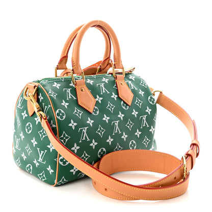 Louis Vuitton Calfskin Monogram Speedy P9 Bandouliere 25 Green 3 of 9