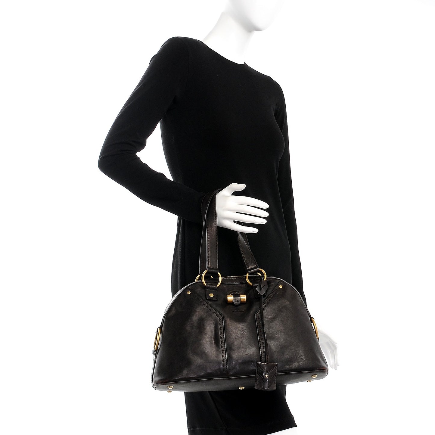 Calfskin Medium Muse Dark Brown