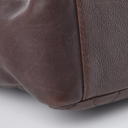 Chanel Calfskin Quilted Petit Shopping Tote PST Brown 15 of 18