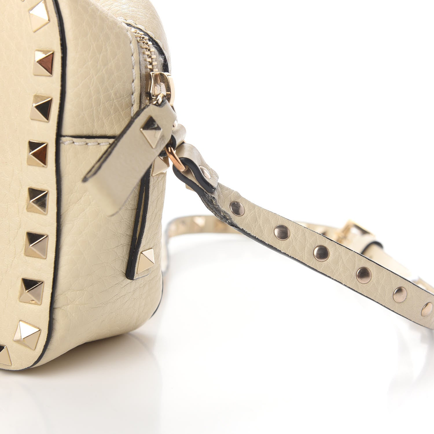 Valentino Garavani Grained Calfskin Rockstud Camera Crossbody Bag Ivory 8 of 11