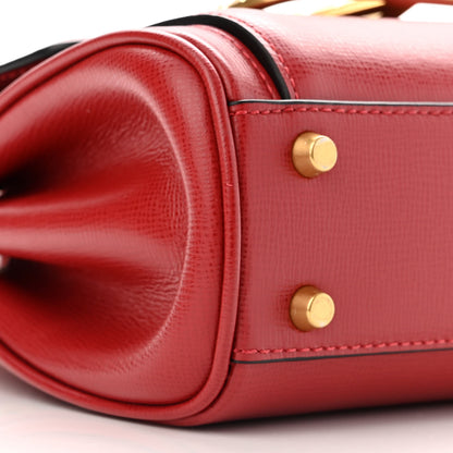 Valentino Garavani Grainy Calfskin Mini Rockstud Alcove Top-Handle Bag Rouge Pur 9 of 10