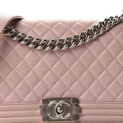 Chanel Lambskin Quilted Medium Boy Flap Light Pink 12 of 12