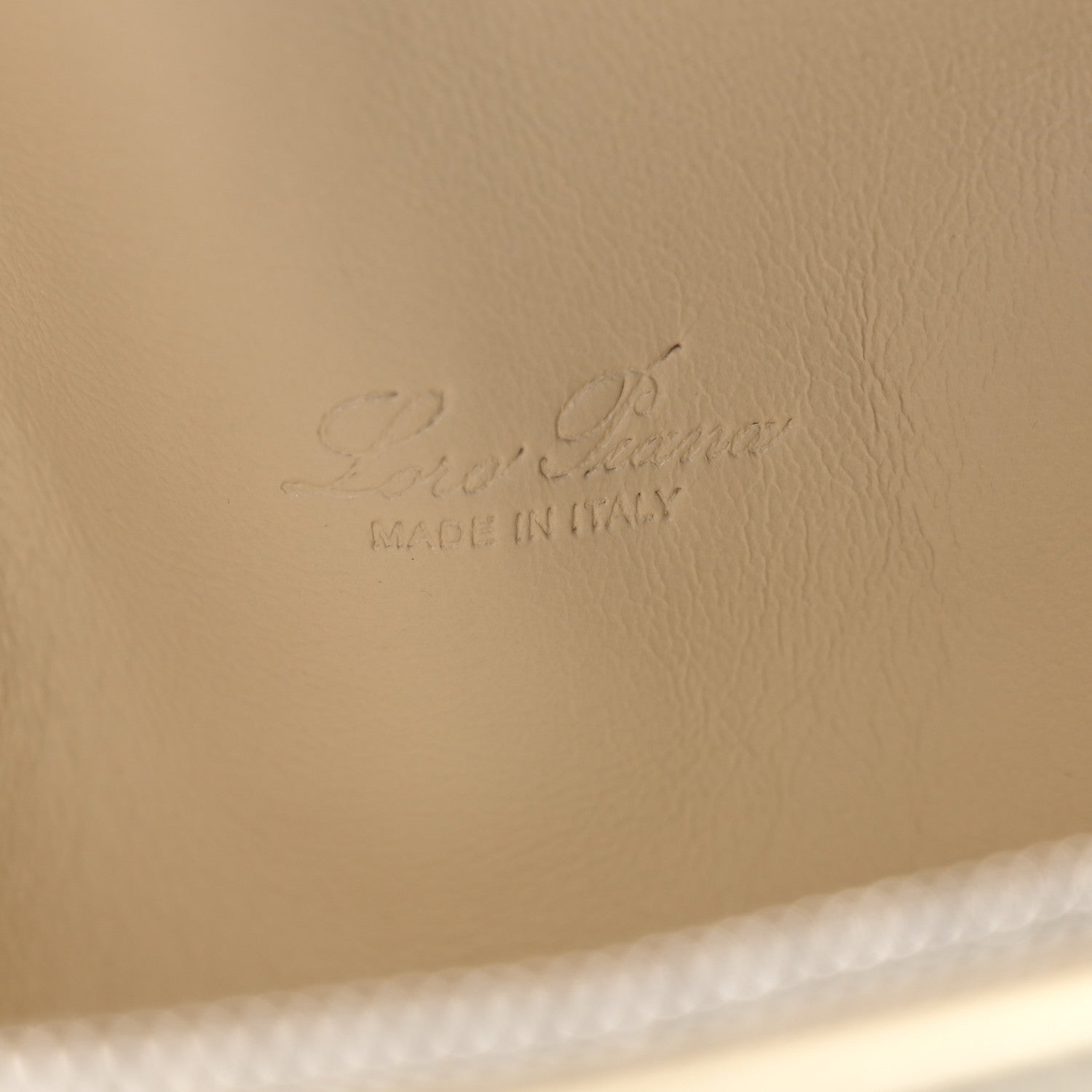 Loro Piana Grained Calfskin L19 Extra Pocket Pouch Whisper White 6 of 10