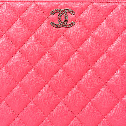 Chanel Caviar Quilted Medium Cosmetic Case Pink 8 of 9