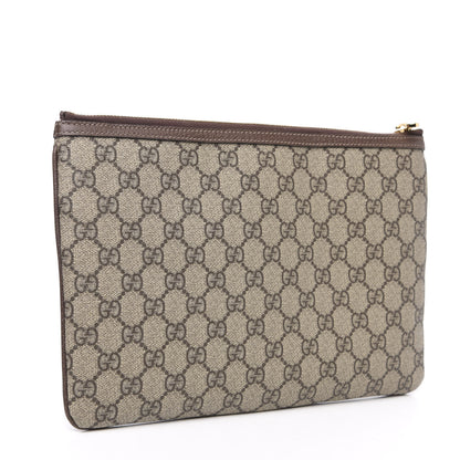 Gucci GG Supreme Monogram Large Ophidia Pouch Clutch Brown 3 of 15