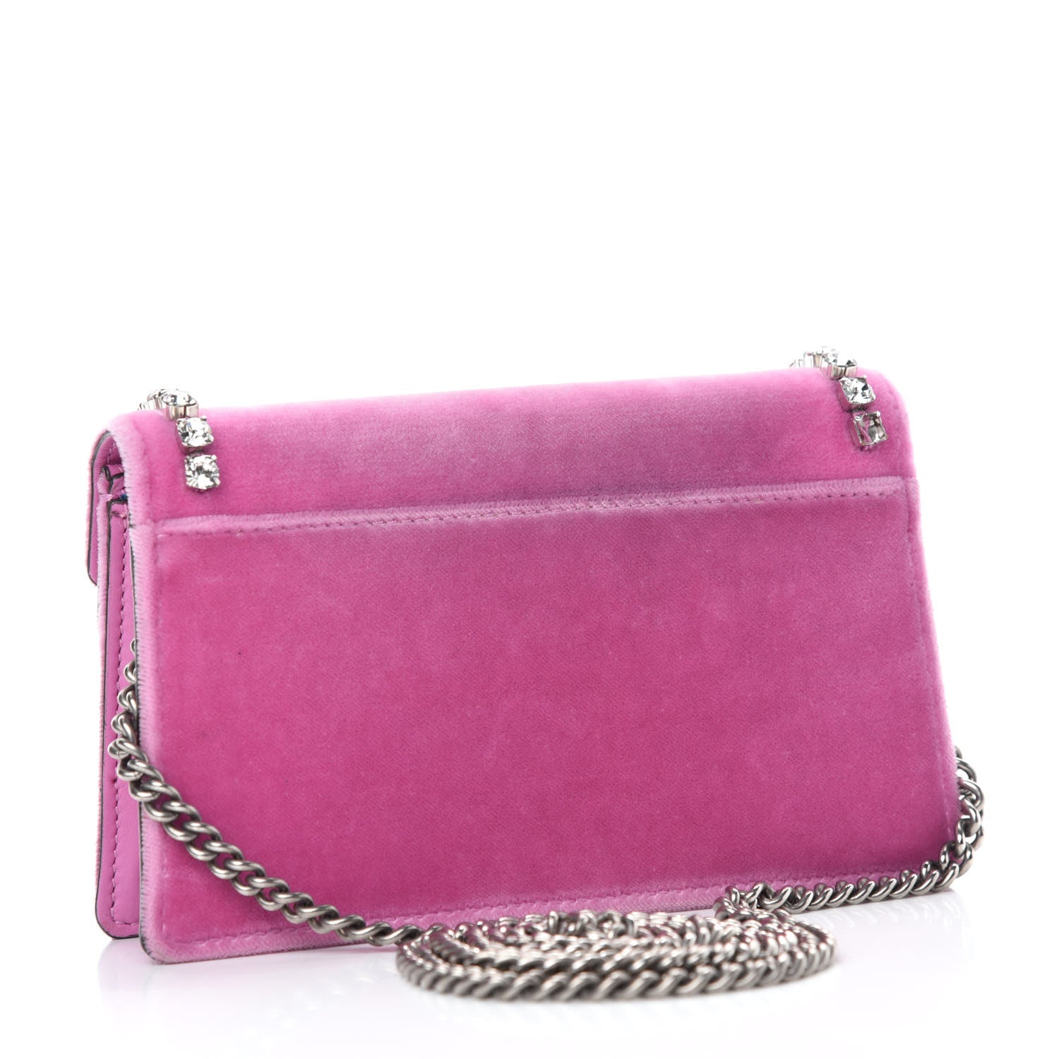 Gucci Velvet Crystal Super Mini Dionysus Shoulder Bag Malva 3 of 11