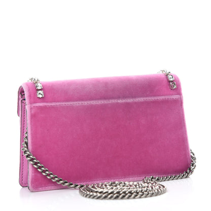 Gucci Velvet Crystal Super Mini Dionysus Shoulder Bag Malva 3 of 11