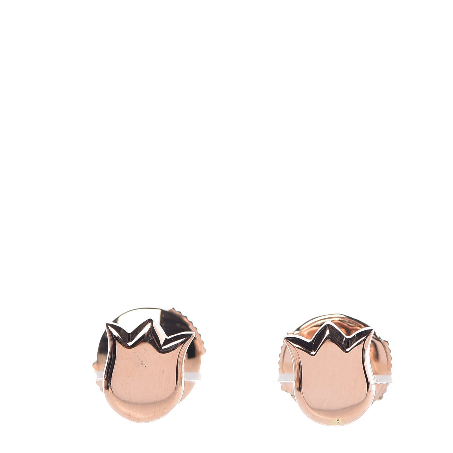 18K Pink Gold Tulip Earrings