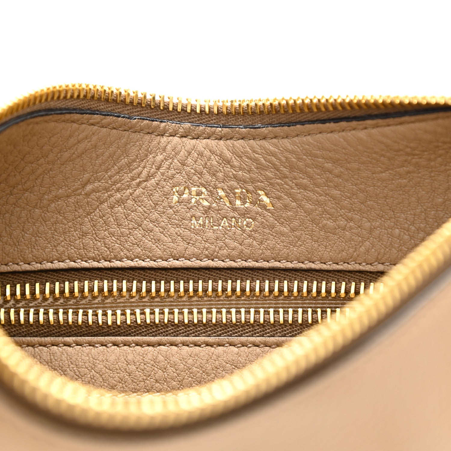 Prada Vitello Phenix Zippered Messenger Hobo Cammeo 6 of 10