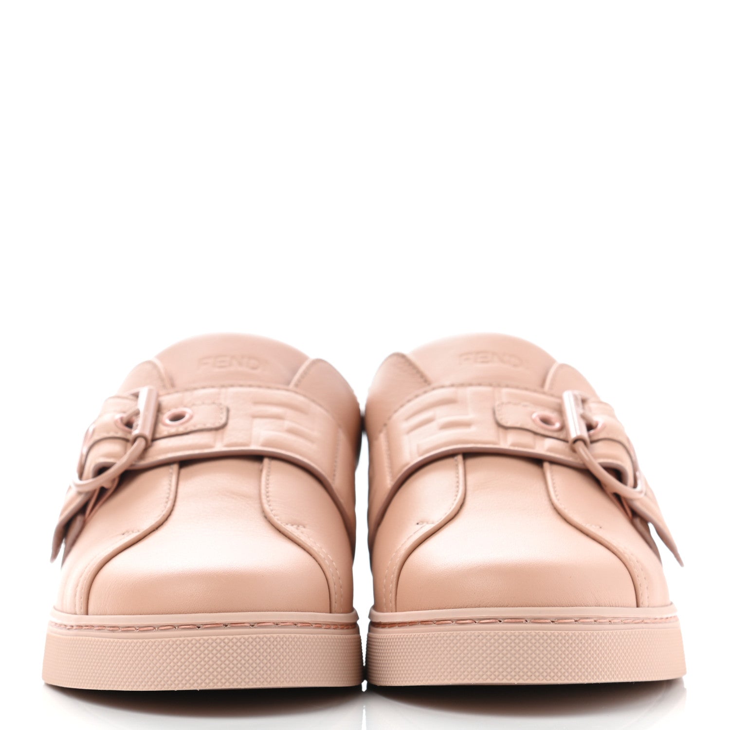 Fendi Vitello FF Embossed Womens Slip On Sneakers 39 Pink Burb 2 of 8