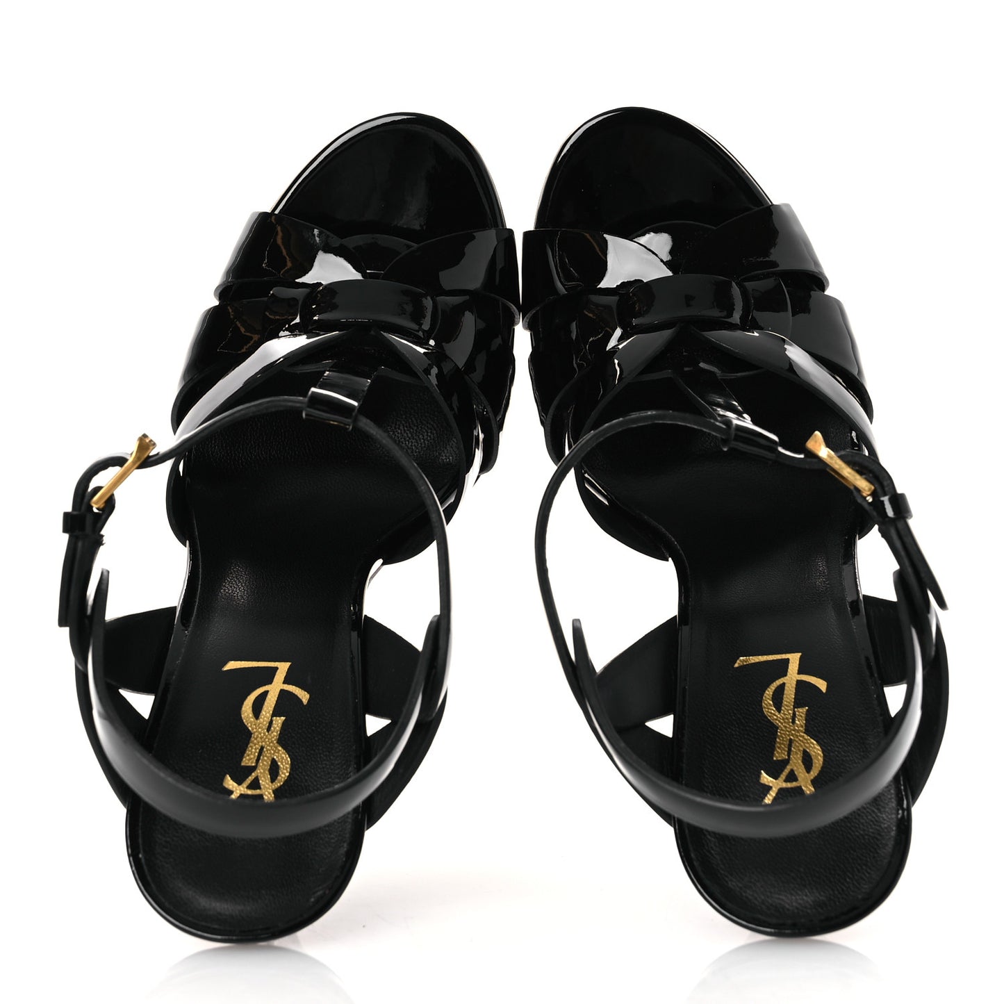Patent Tribute 105 Platform Sandals 38.5 Black