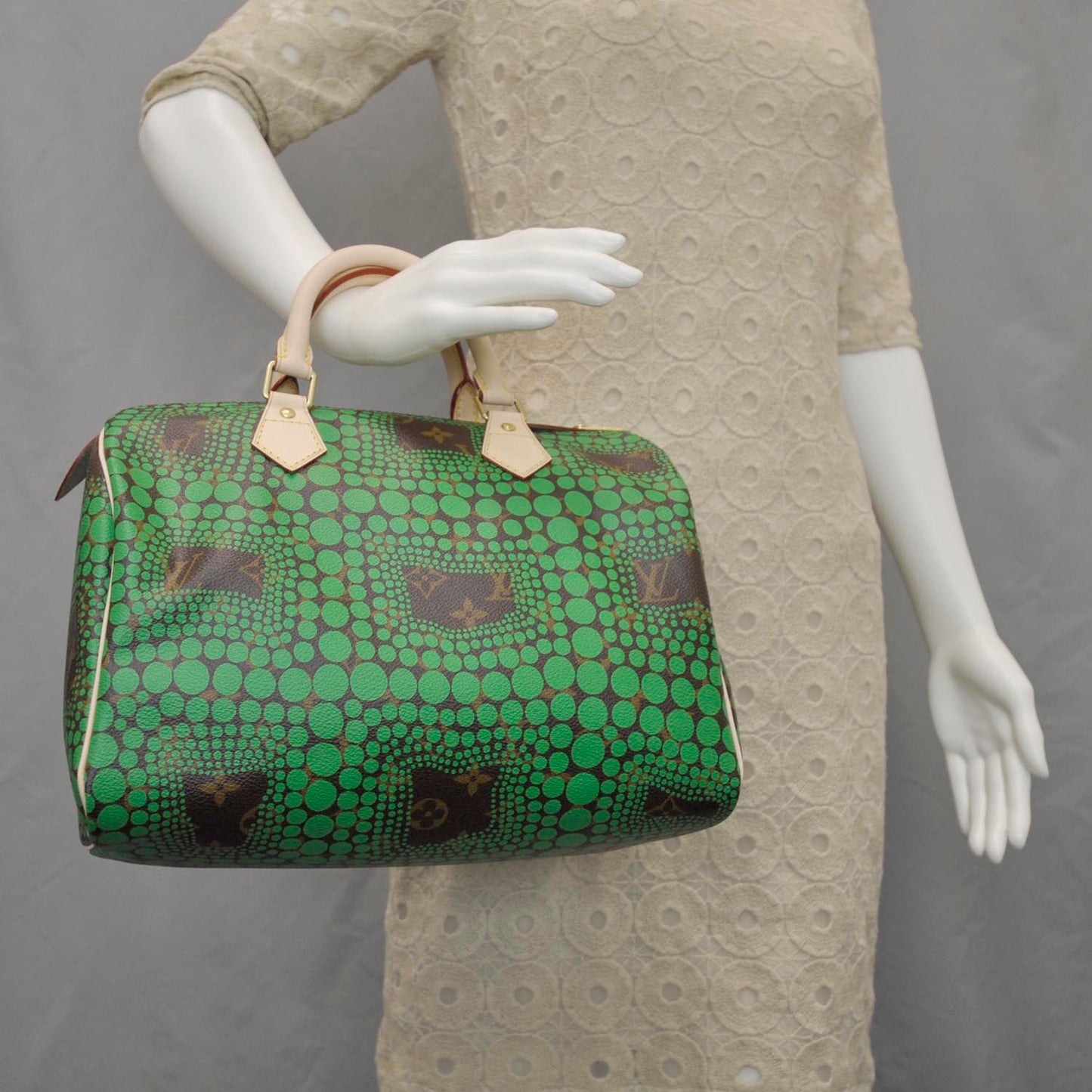 Monogram Kusama Town Speedy 30 Green
